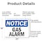 Signmission Gas Alarm OSHA Notice Sign, Aluminum, 24in W x 18in L, 2PK OS-2PACK-NS-A-1824-L-12985 - alternate 6